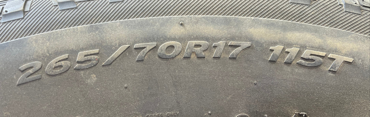 Pair (2) 265-70-17 Pathfinder All Terrain